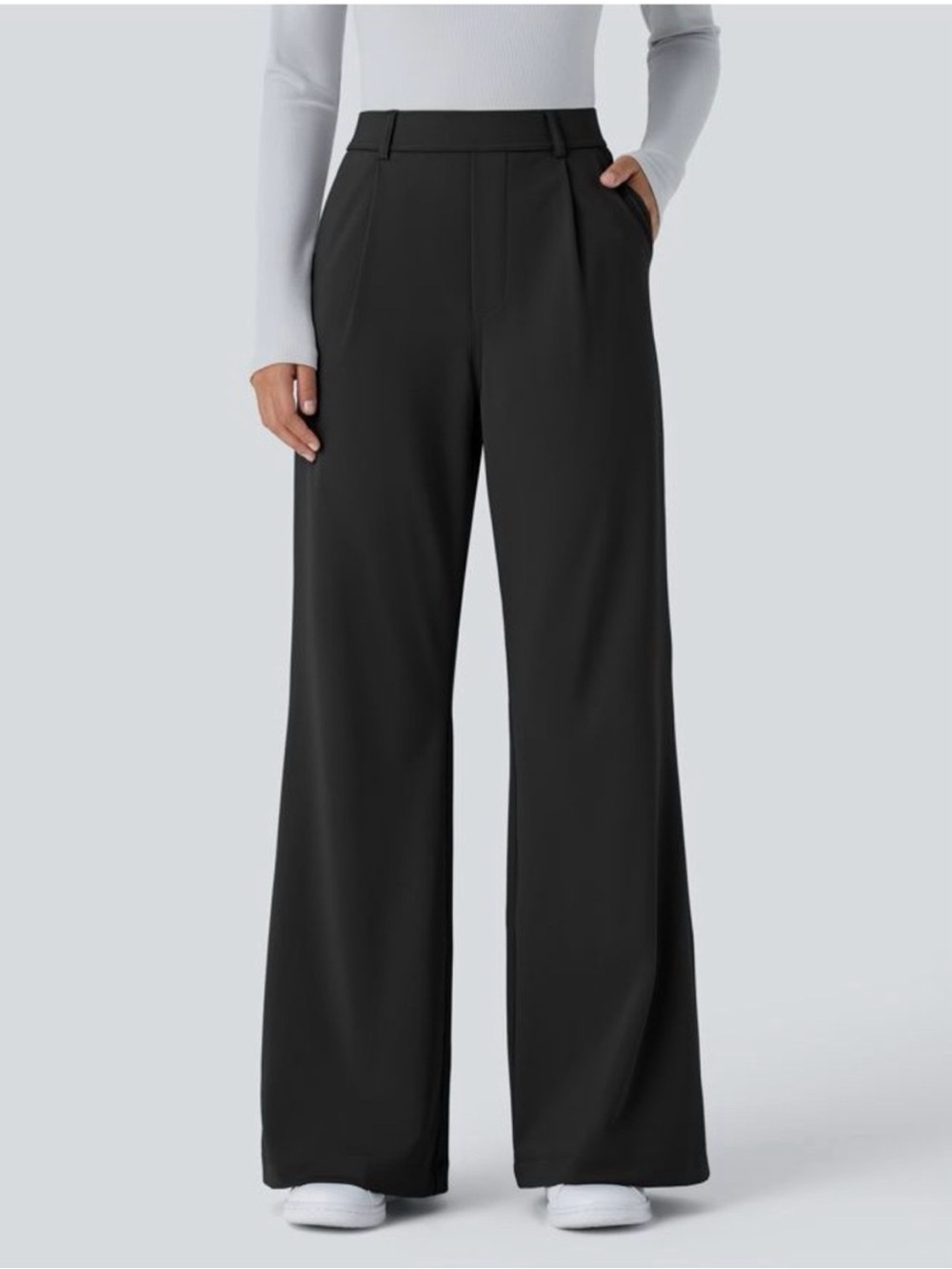 Halara Flex™ DayStretch High Waisted Pocket Work Trouser Wide Leg Size Large - Picture 1 of 8